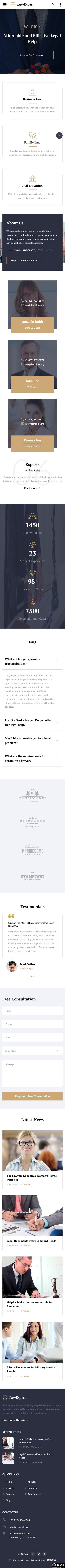 精英法律服务网站模板-手机预览