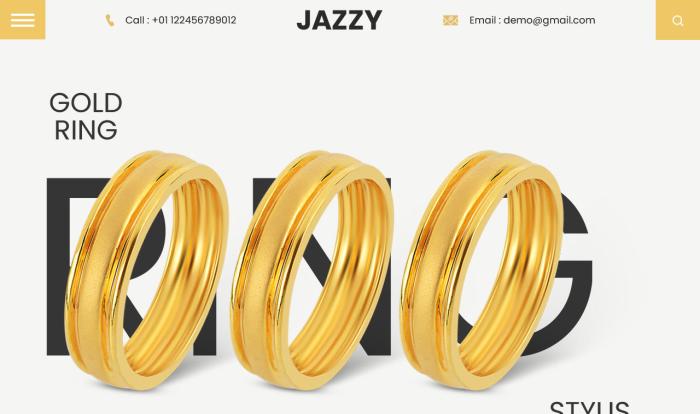 高级黄金首饰展示网站模板