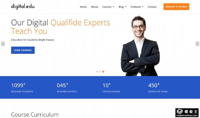 数字营销培训课程网页模板