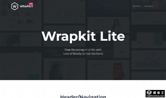 商务展示模块组件网页模板