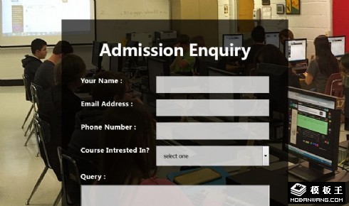用户询问表单响应式网页模板