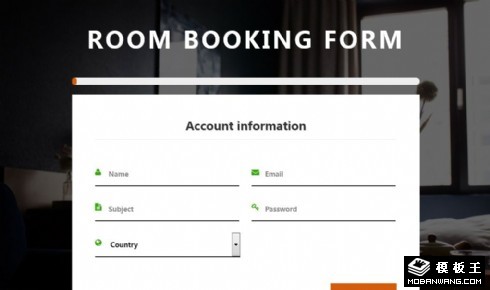 酒店预订表单响应式网页模板
