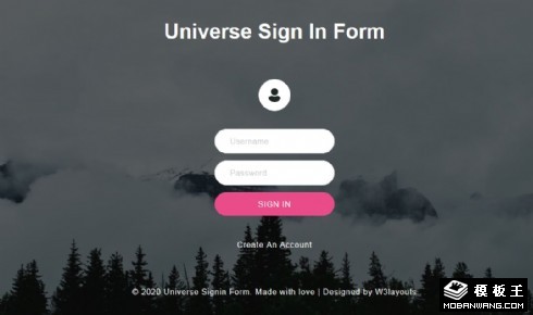 万象登录表单响应式网页模板