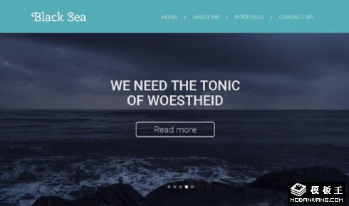 黑海主题个人介绍响应式网页模板