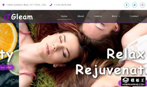 美容护肤SPA响应式网站模板