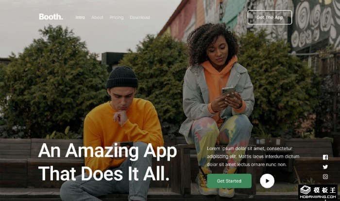 交互APP产品介绍网页模板