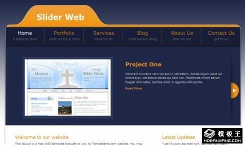 滚动幻灯片信息展示网页模板