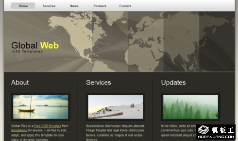 国际技术支持信息网页模板