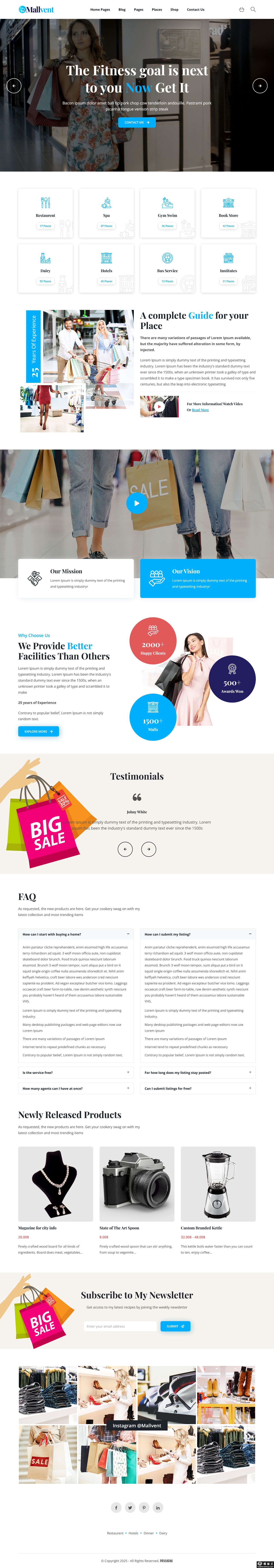 全方位在线购物专营店网站模板-PC预览