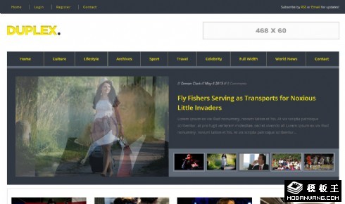 深度文娱报道响应式网页模板