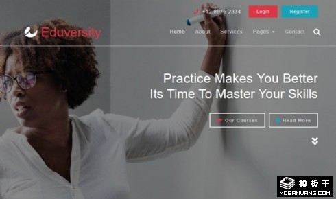 教育机构项目展示响应式网站模板