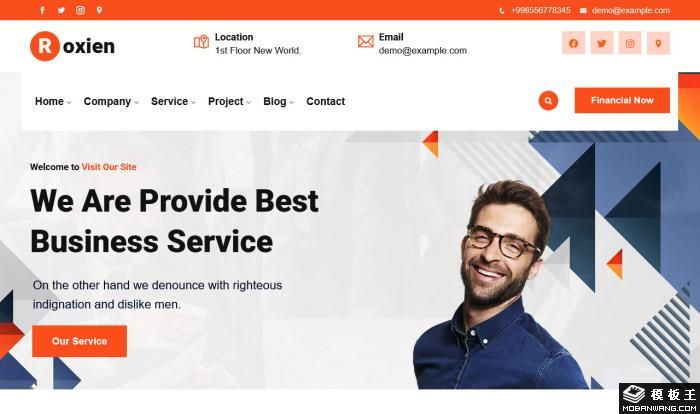 高级商业分析服务公司网站模板