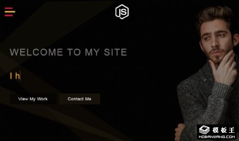 黑色个人展示动态响应式网站模板