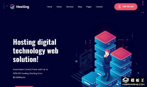 域名空间托管公司响应式网页模板