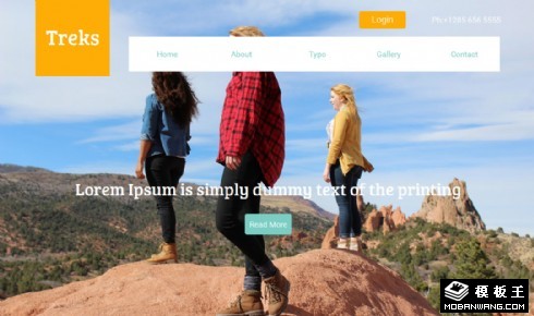 徒步旅行指南响应式网页模板