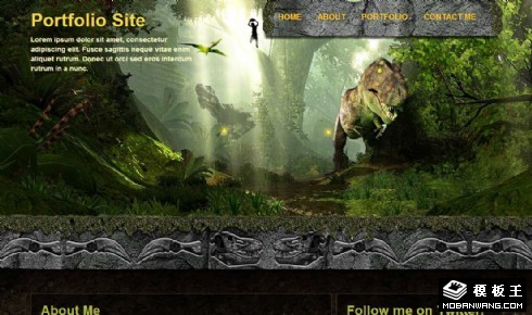 恐龙时代主题网页模板