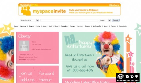 小丑主题日志网页模板