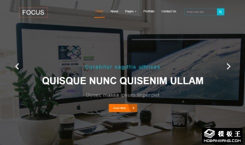 焦点服务展示响应式网站模板