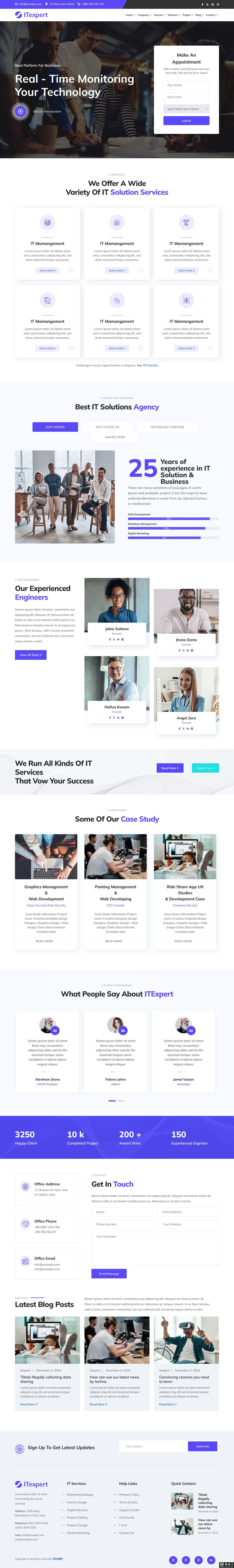 IT项目管理公司网站模板-PC预览