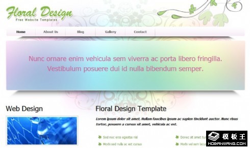 花纹装饰信息网页模板