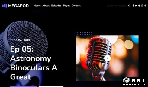 音频视频录制响应式网页模板