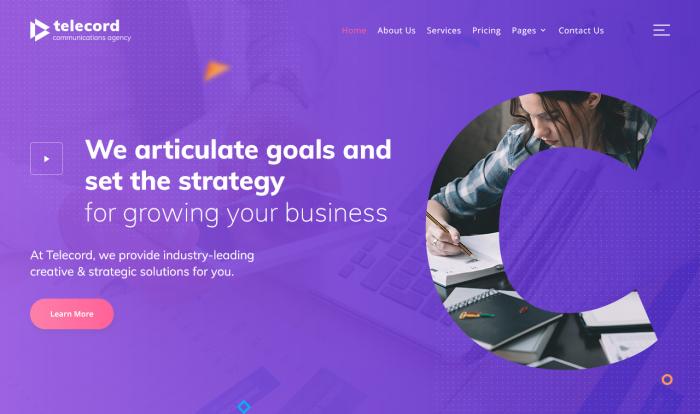 高端商业咨询服务解决方案网站模板