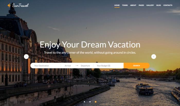 全方位旅游出行服务网站模板