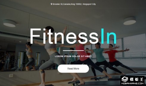 健身服务中心展示响应式网页模板
