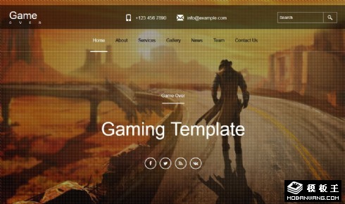 游戏产品研发团队响应式网页模板