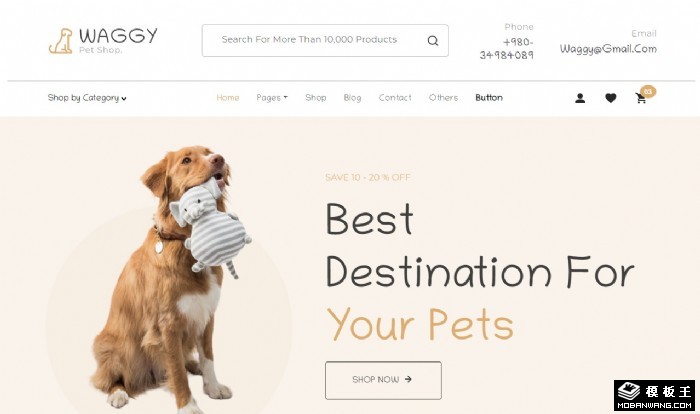 宠物用品购物网店模板