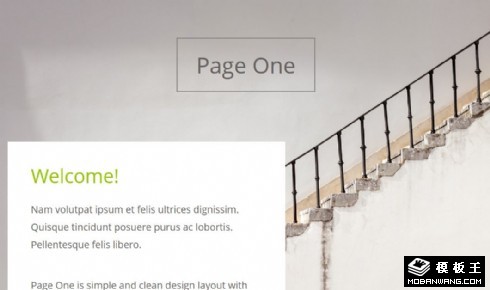 简约单页面信息介绍响应式网页模板