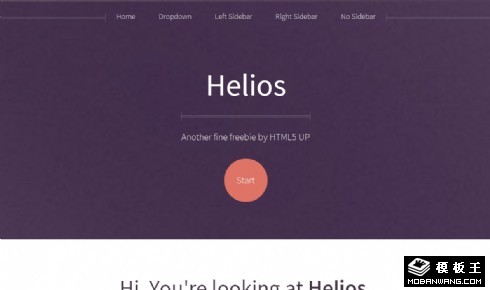 紫色图像列表响应式网页模板