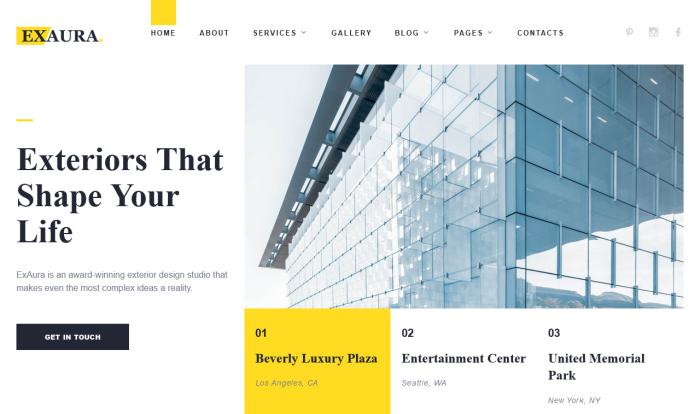 城市商业建筑设计网站模板