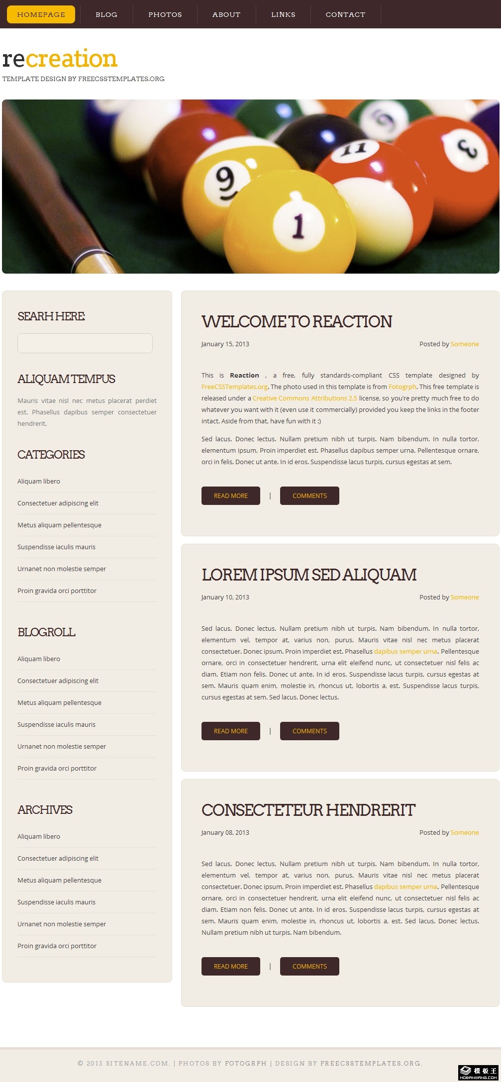 娱乐爆料日志网页模板