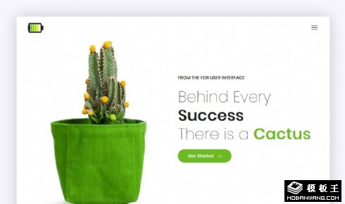 绿色仙人掌资讯响应式网页模板