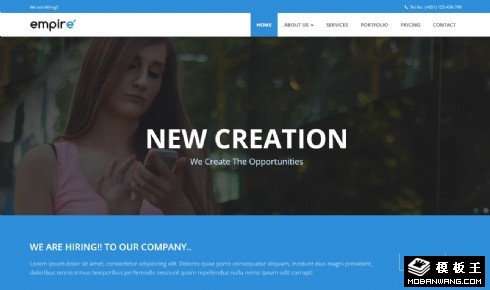 商业创造项目展示响应式网站模板