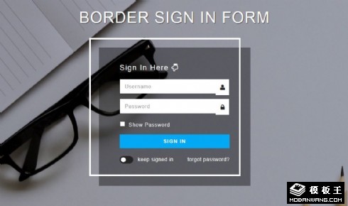 办公服务登录框响应式网页模板