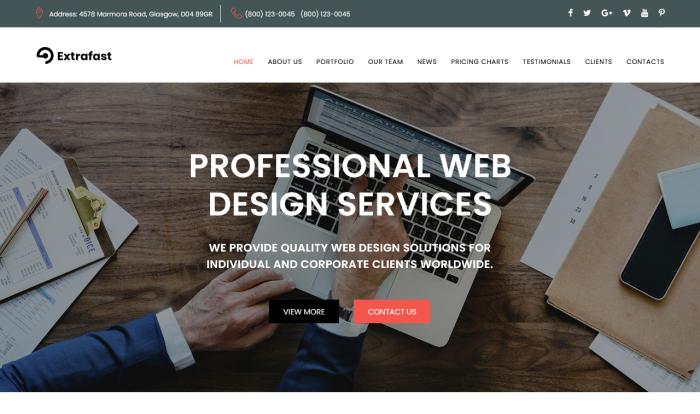 品牌网页设计工作室单页模板