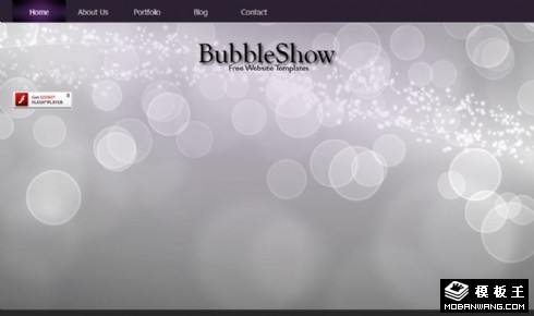 灰黑泡泡信息展示网页模板