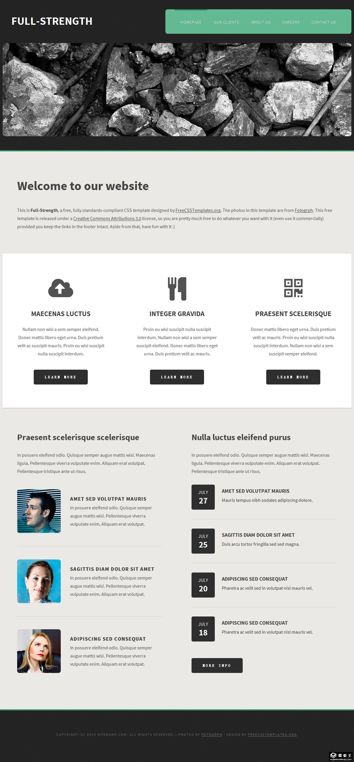 力量矿务信息网页模板