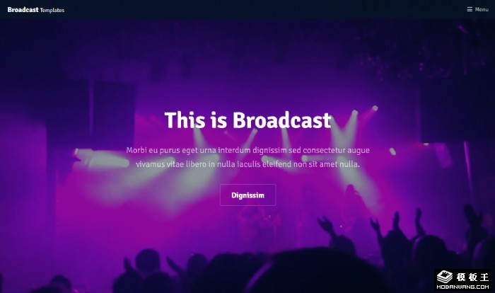 乐队音乐视频网页模板
