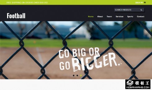 足球运动社交响应式网页模板