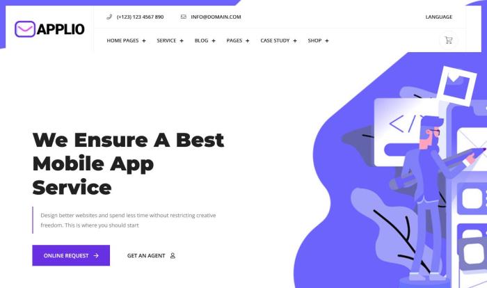 现代专业APP服务网站模板
