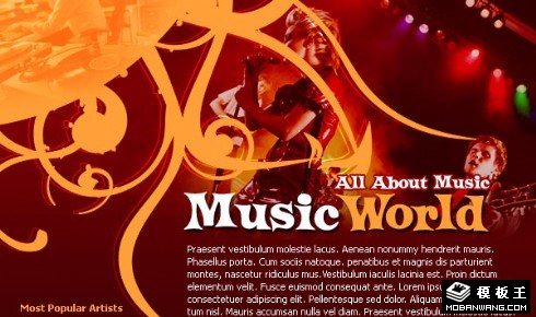 音乐推荐邮件网页模板