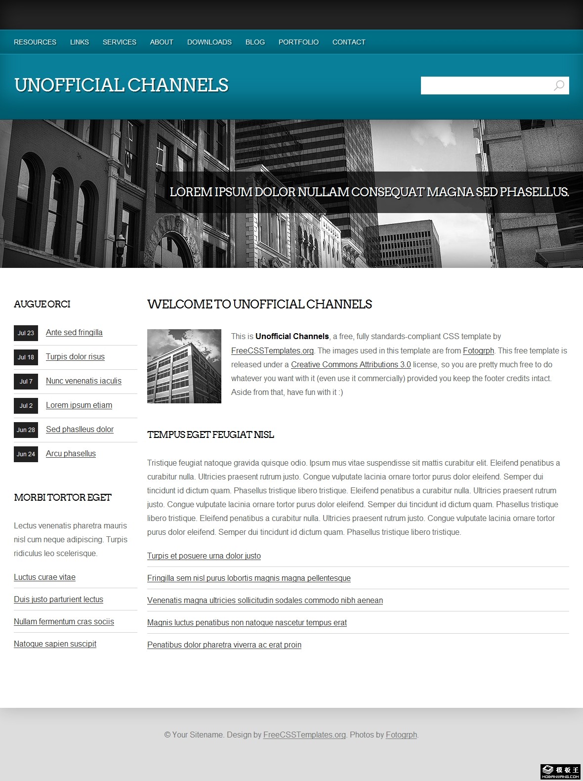 官方信息发布网页模板