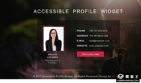 个人名片联系方式响应式网页模板