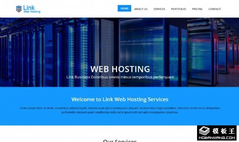 网络主机通讯服务响应式网页模板