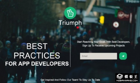 胜利动态订阅框响应式网页模板