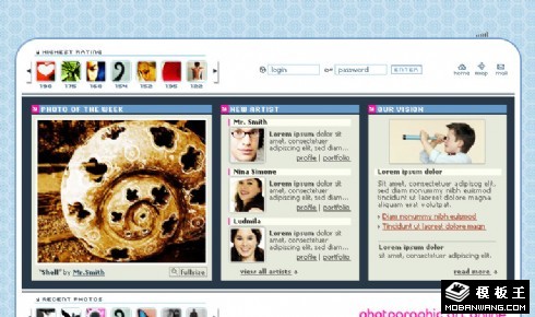 摄影艺术展示网页模板