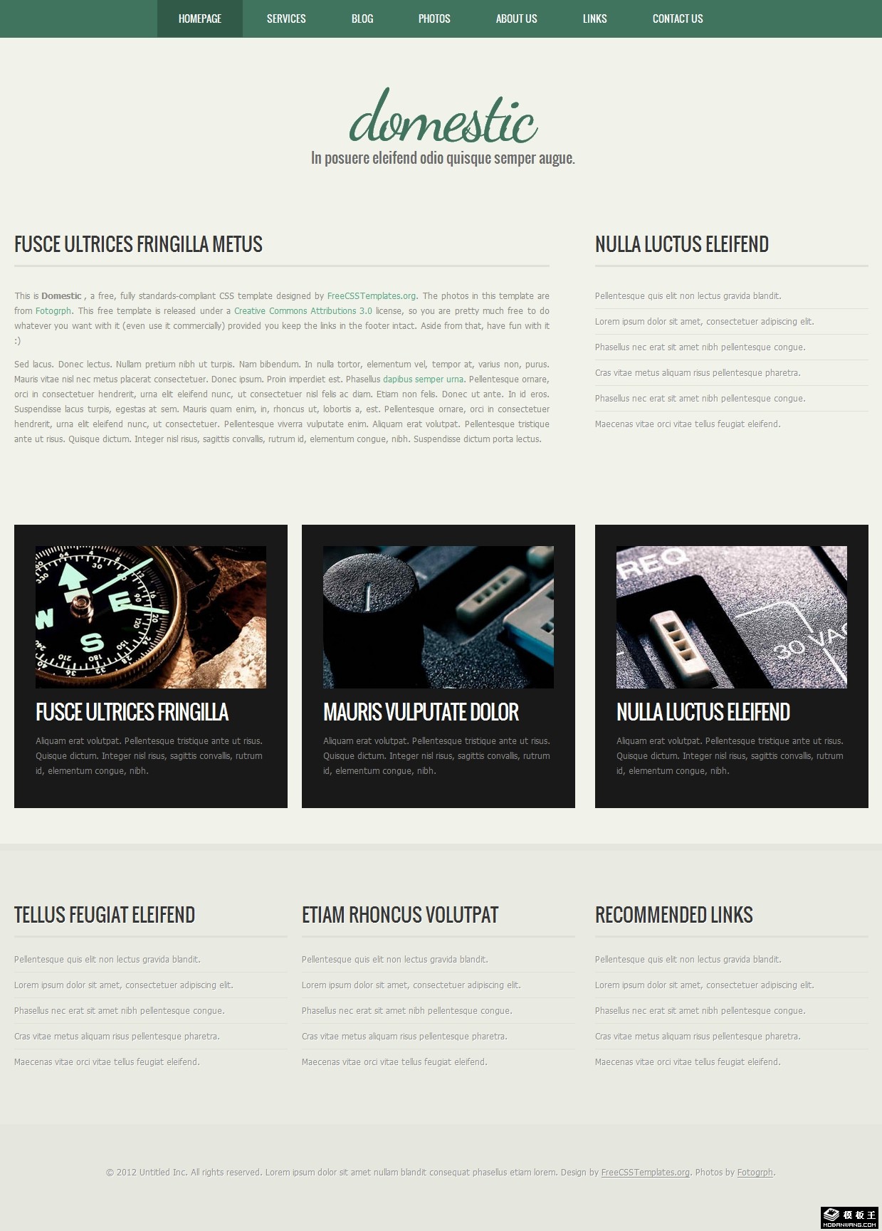 动态服务信息网站模板